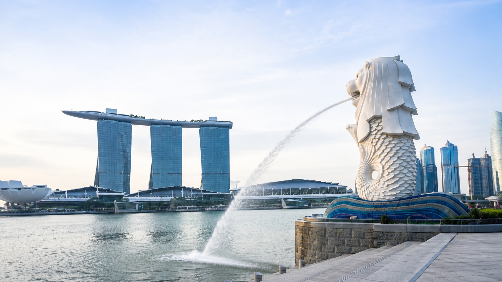 Merlion and Marina Bay Sands, Singapore